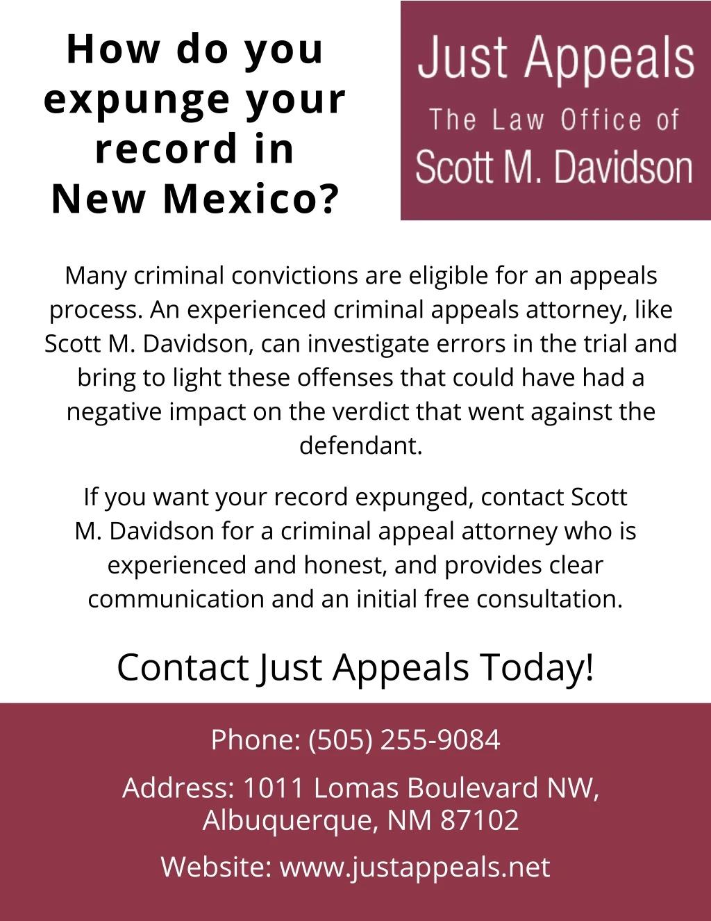 how do you expunge your record in new mexico