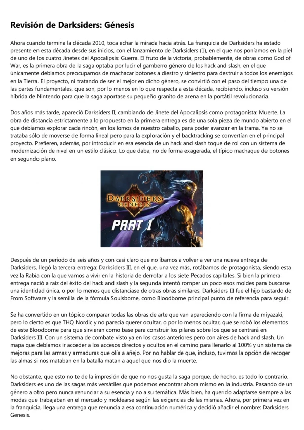 Ahora y usa Darksiders