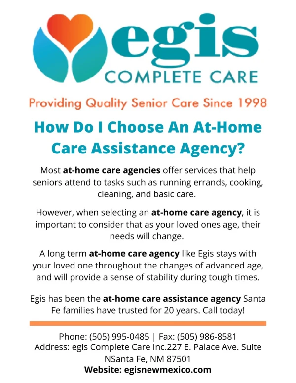 How Do I Choose An At-Home Care Assistance Agency?