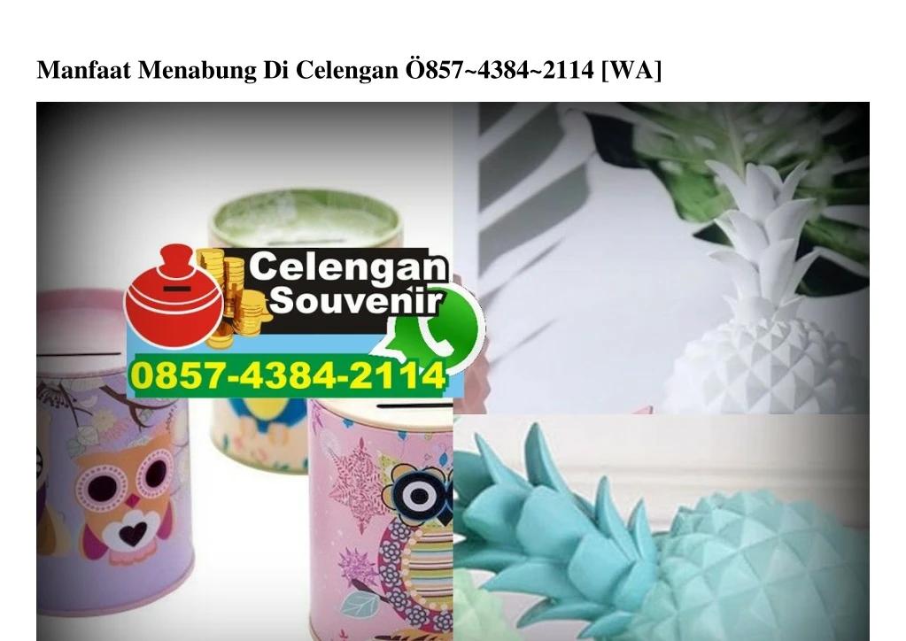 manfaat menabung di celengan 857 4384 2114 wa