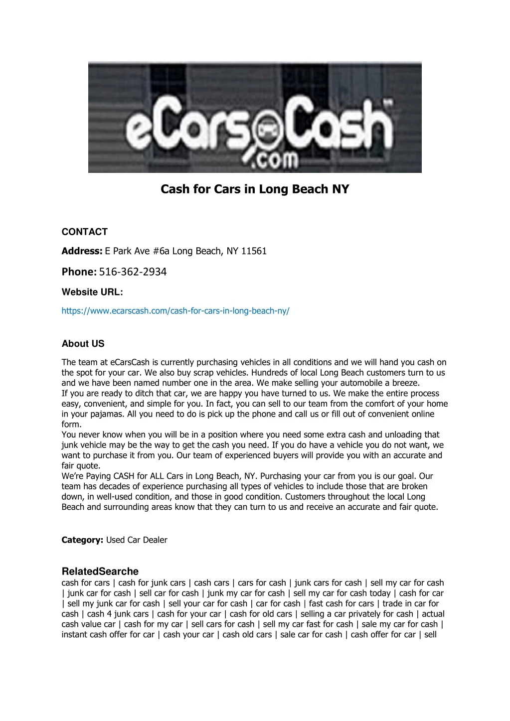cash for cars in long beach ny