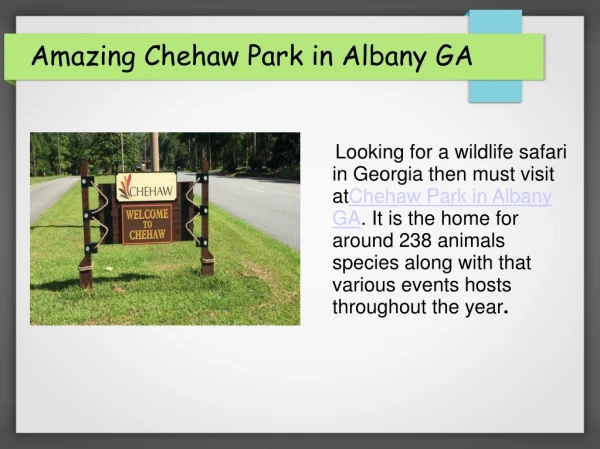 Survey Of Chehaw Park in Albany GA