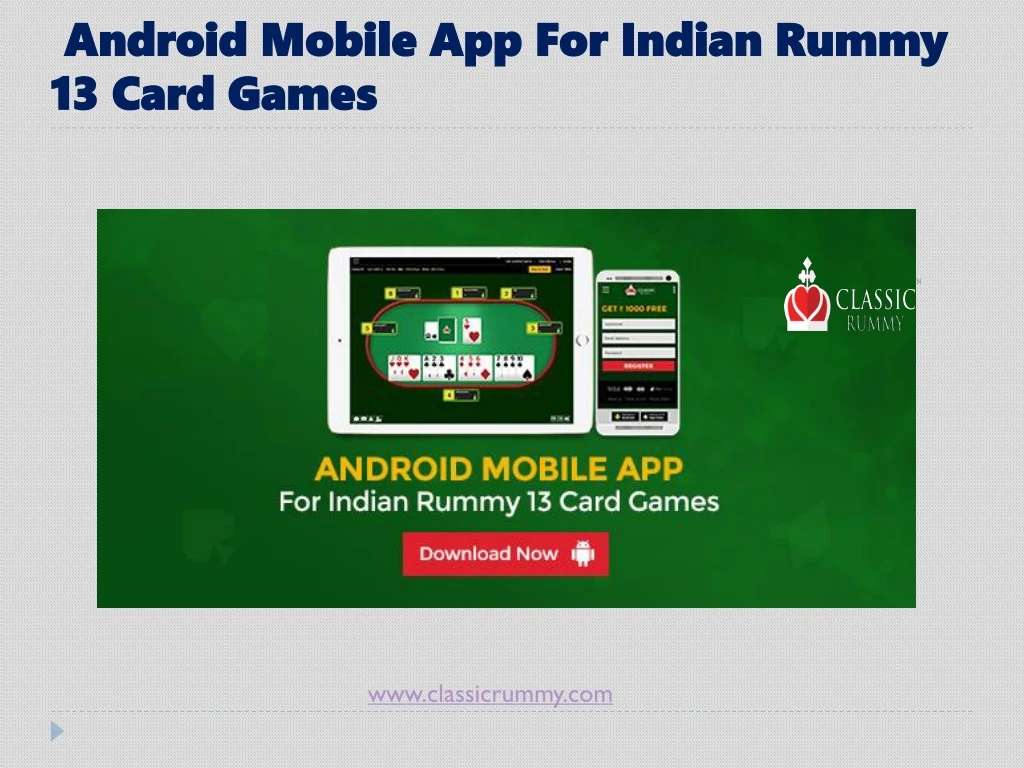 android mobile app for indian rummy 13 card games