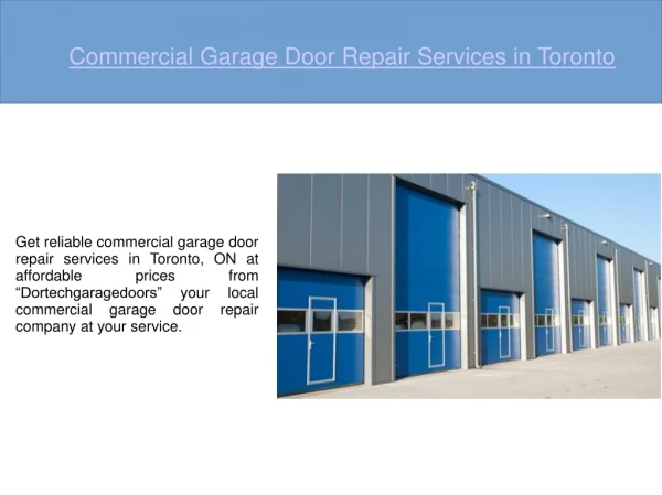 Toronto Garage Door Repair