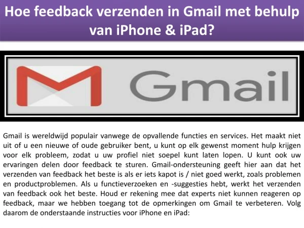 hoe feedback verzenden in gmail met behulp