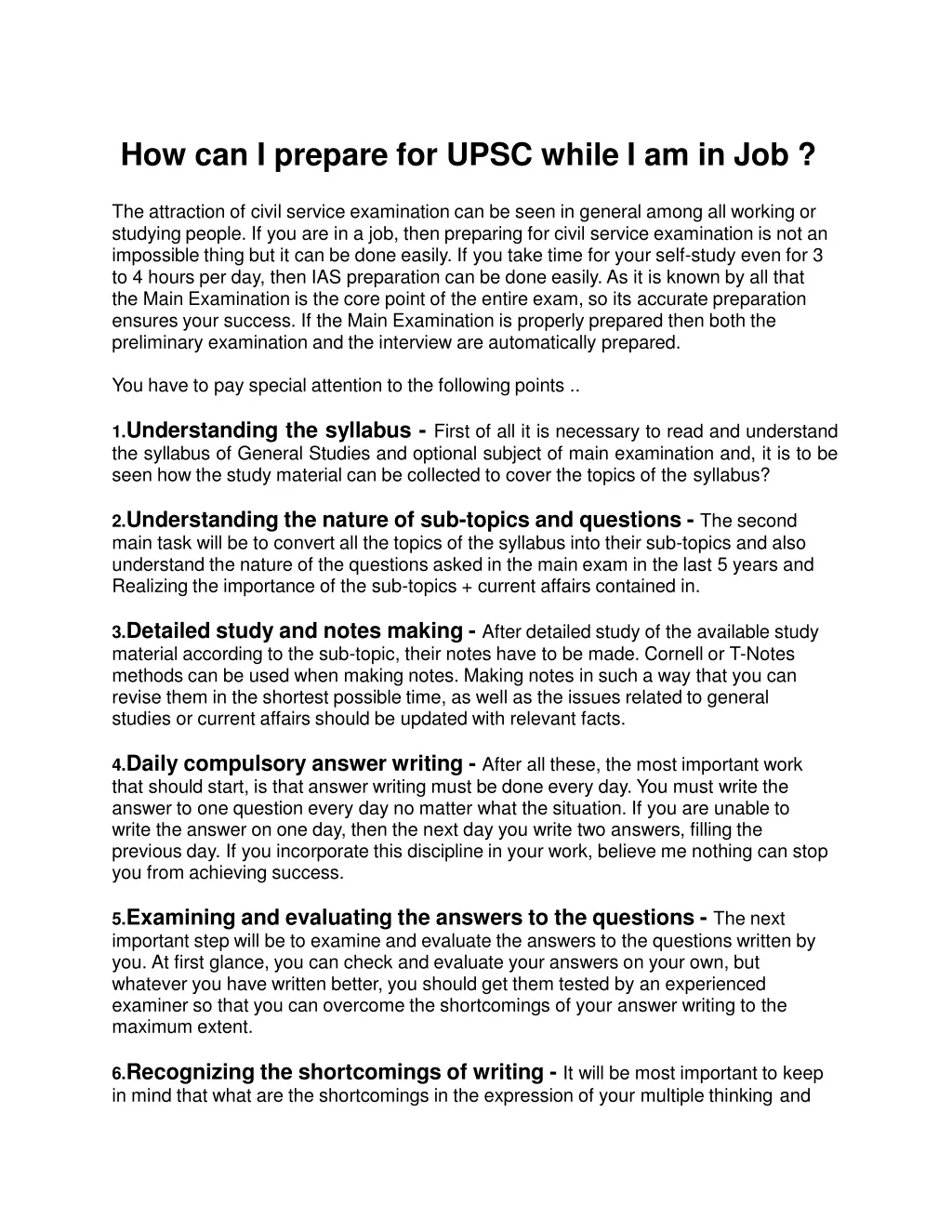how can i prepare for upsc while