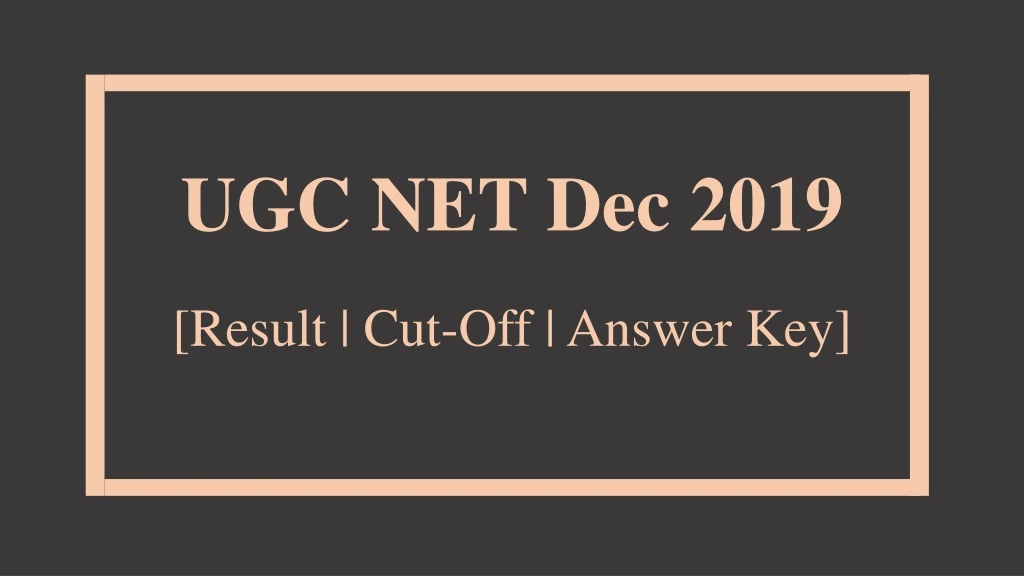 ugc net dec 2019