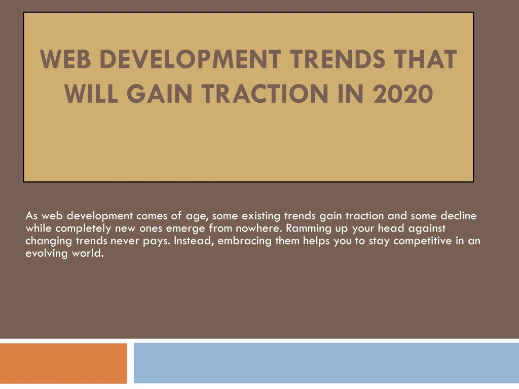 web development trends that will gain traction in 2020