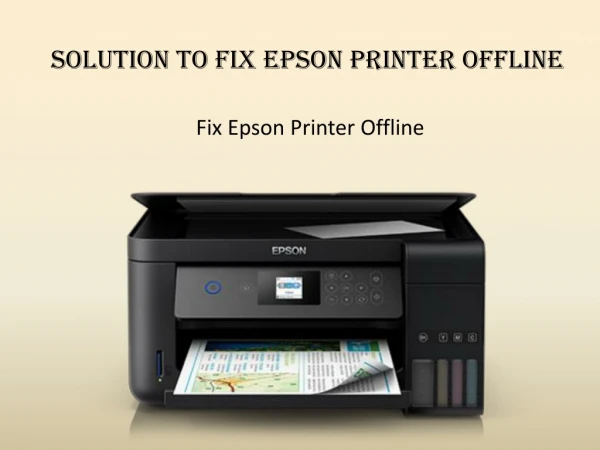 Solution to Fix Epson Printer Offline