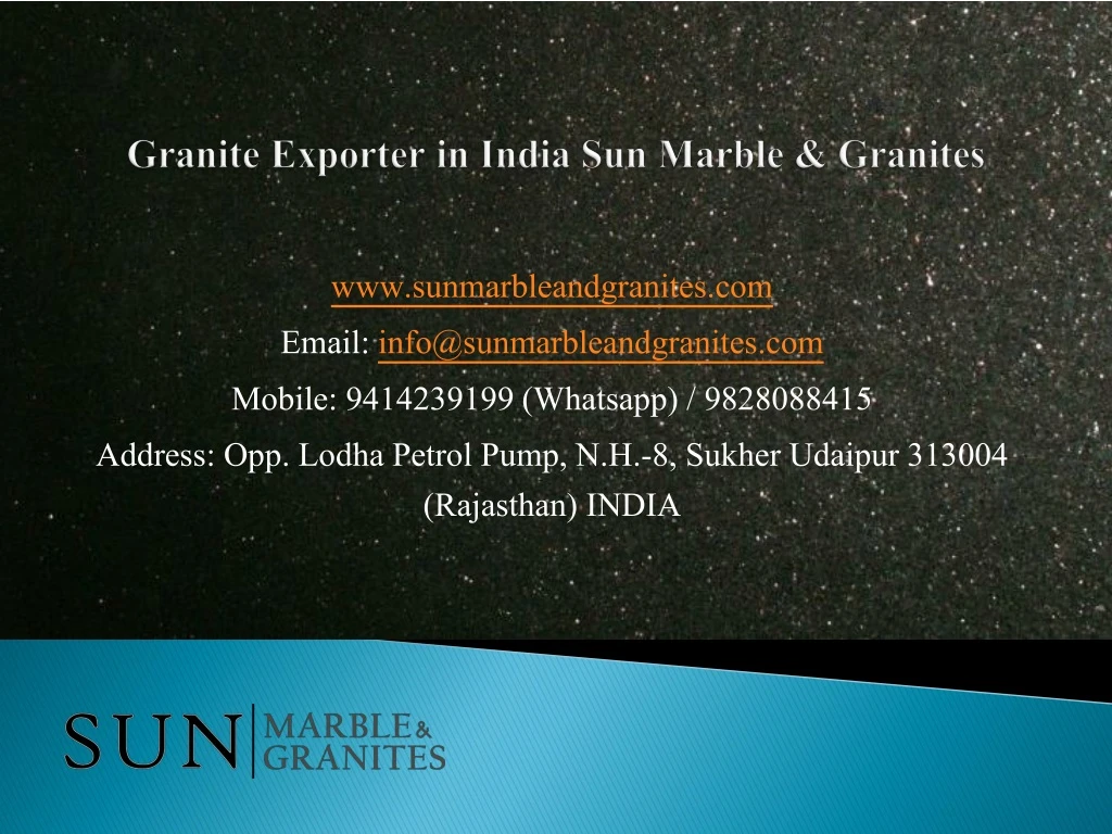 granite exporter in india sun marble granites