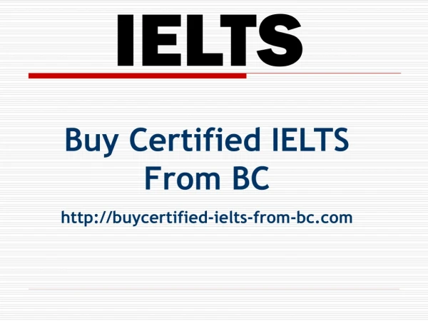 Buy Registered IELTS certificate online