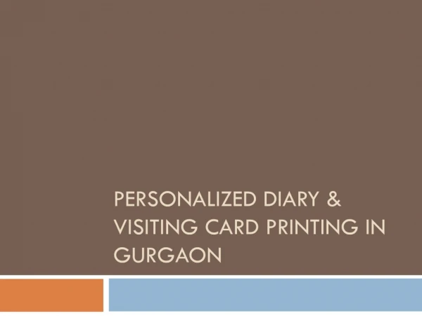 Visiting Card Printing in Gurgaon
