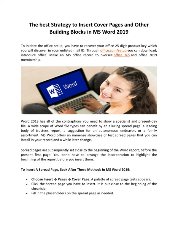 the best strategy to insert cover pages and other
