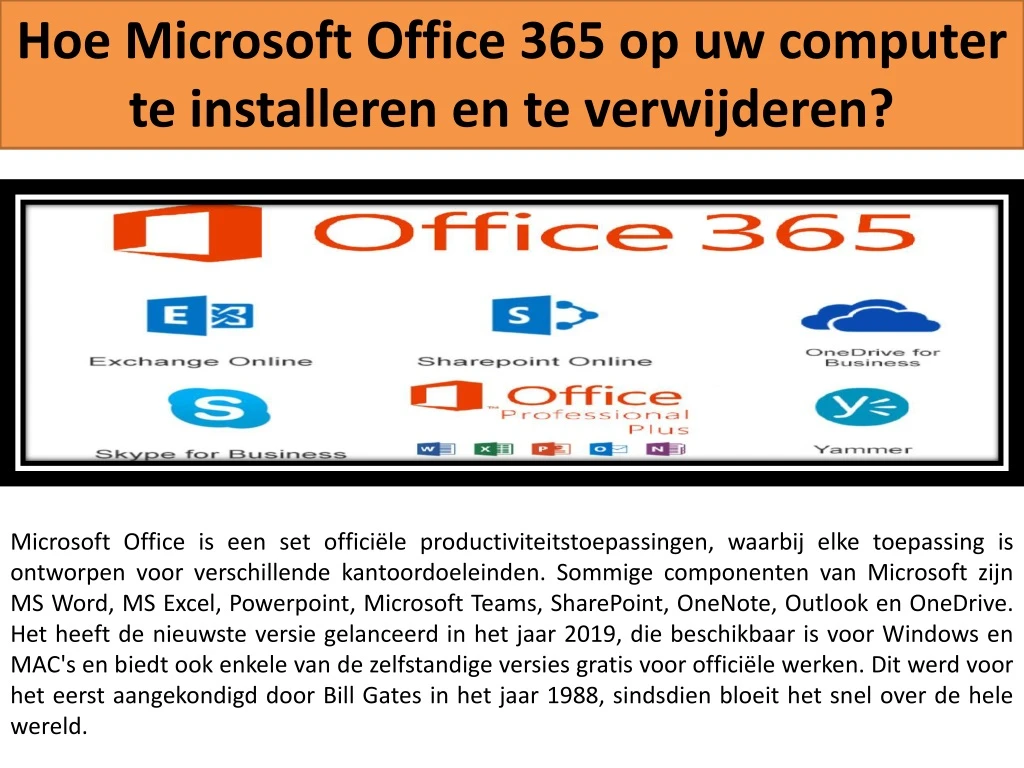 hoe microsoft office 365 op uw computer