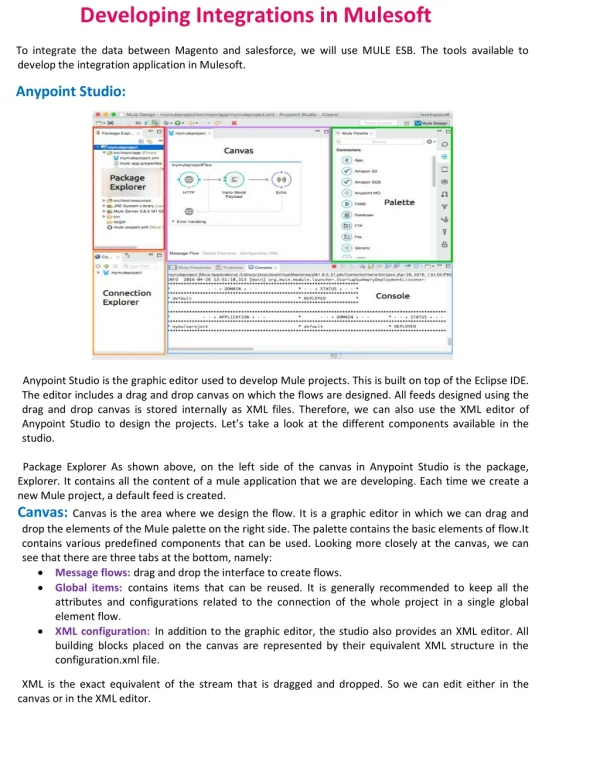 developing integrations in mulesoft to integrate