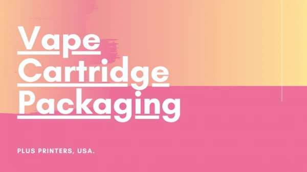 Unique Vape Cartridge Packaging