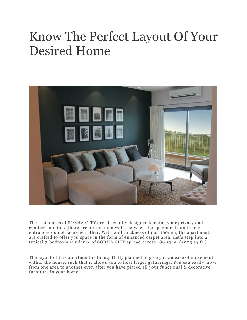 know the perfect layout of your desired home