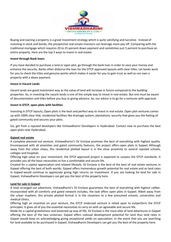 buying and owning a property is a great