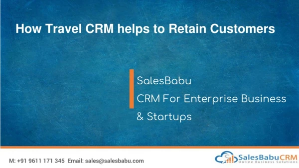 how travel crm helps to retain customers