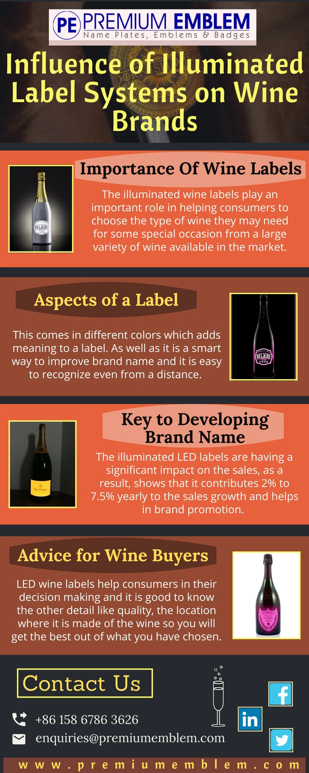 influence of illuminated label systems on wine