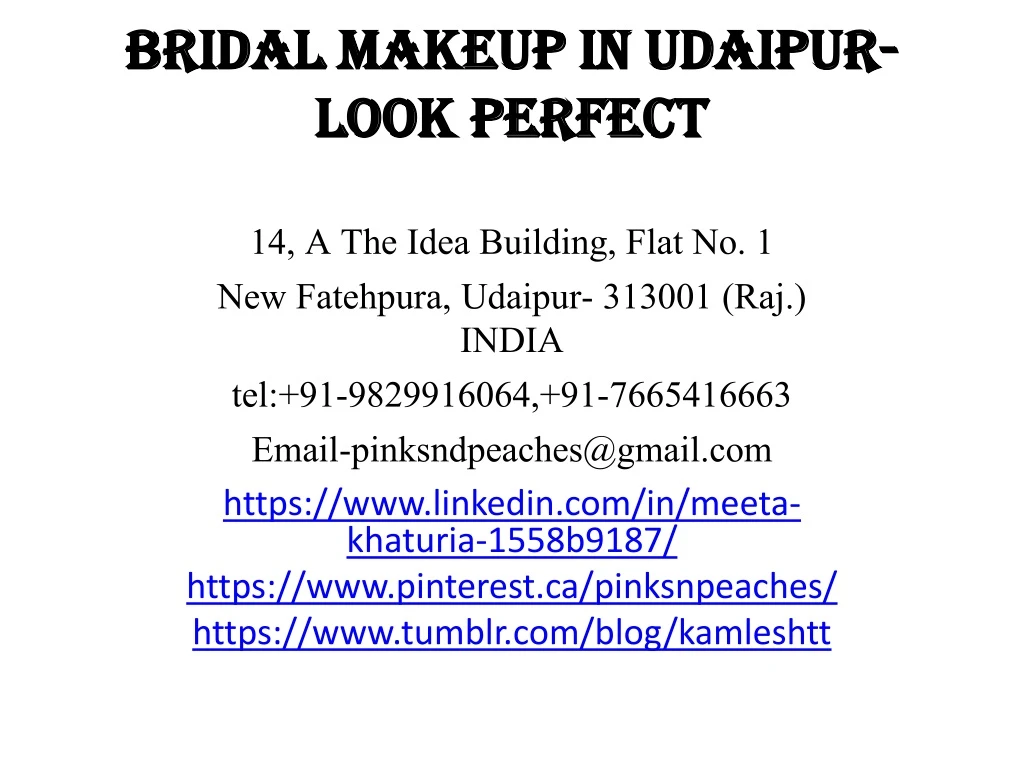 bridal makeup in udaipur look perfect
