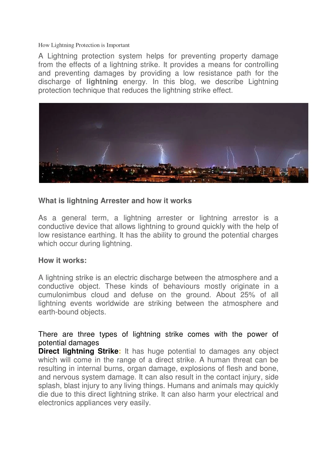 how lightning protection is important a lightning