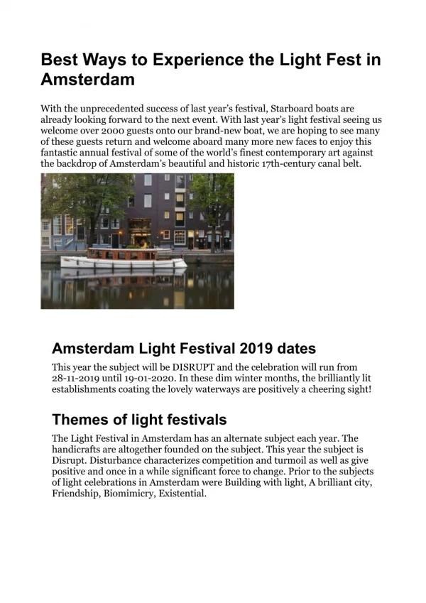 best ways to experience the light fest