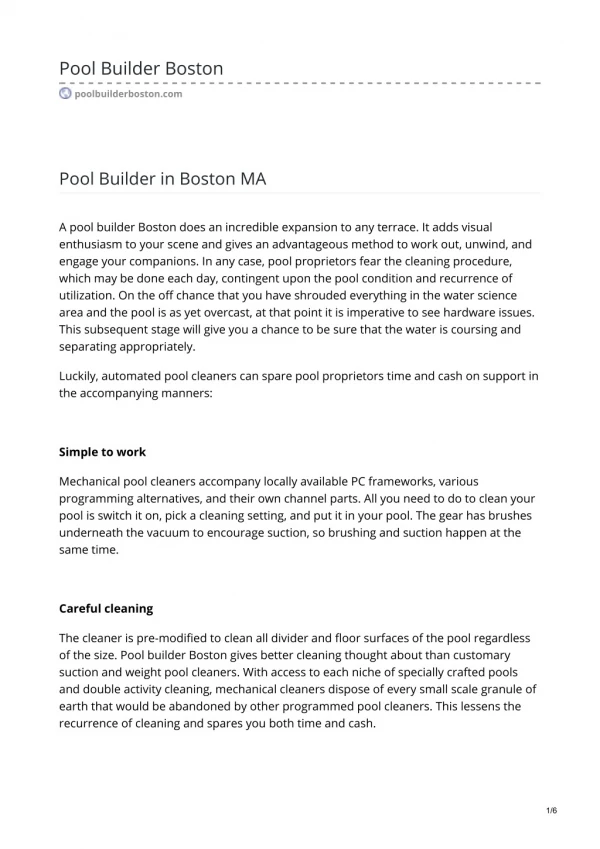 pool builder boston