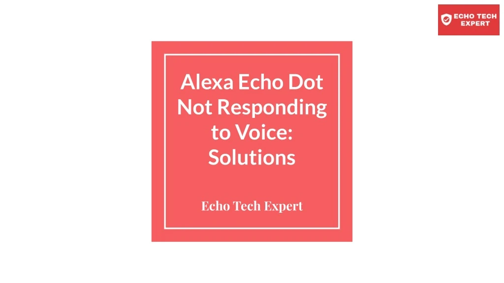 alexa echo dot not responding to voice solutions