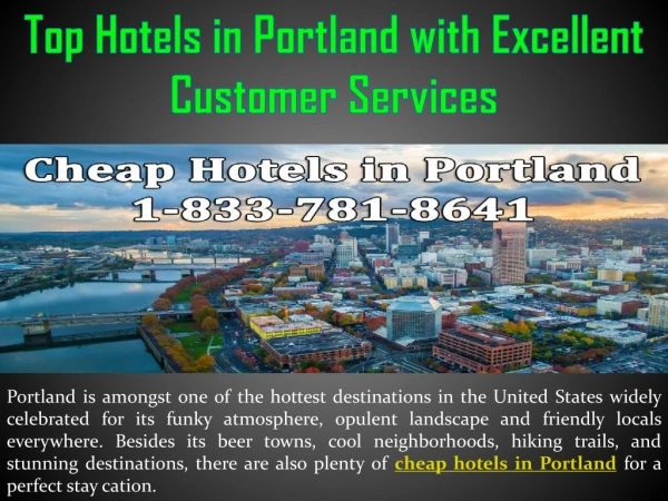 Get Cheap and Affordable Hotels in Portland