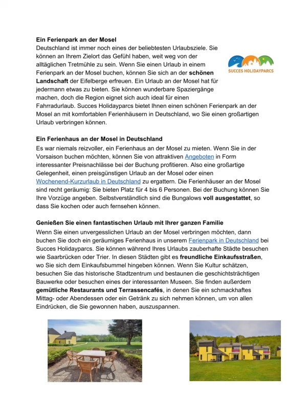 ein ferienpark an der mosel deutschland ist immer