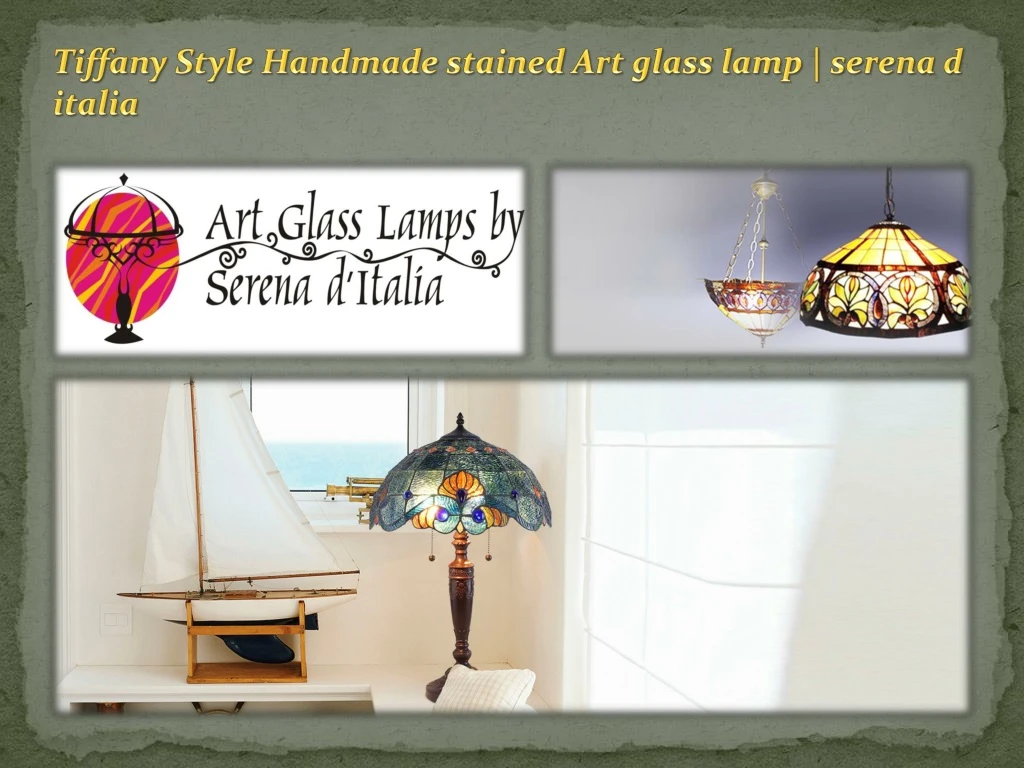 tiffany style handmade stained art glass lamp serena d italia