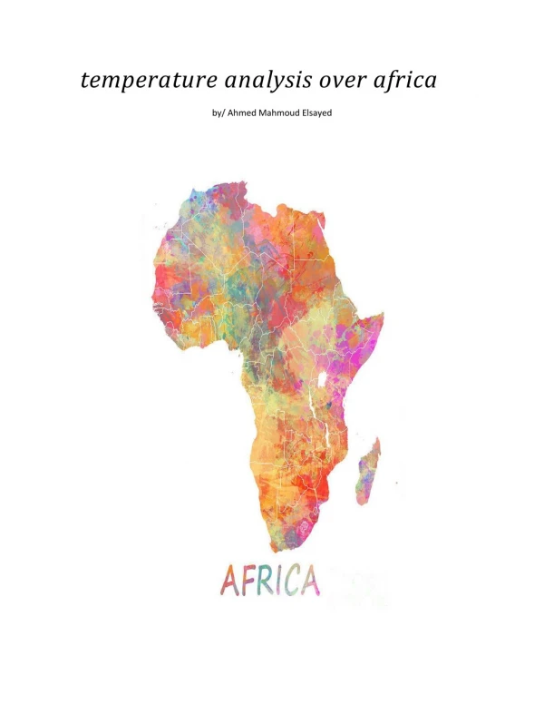 Thermal analysis of the African continent