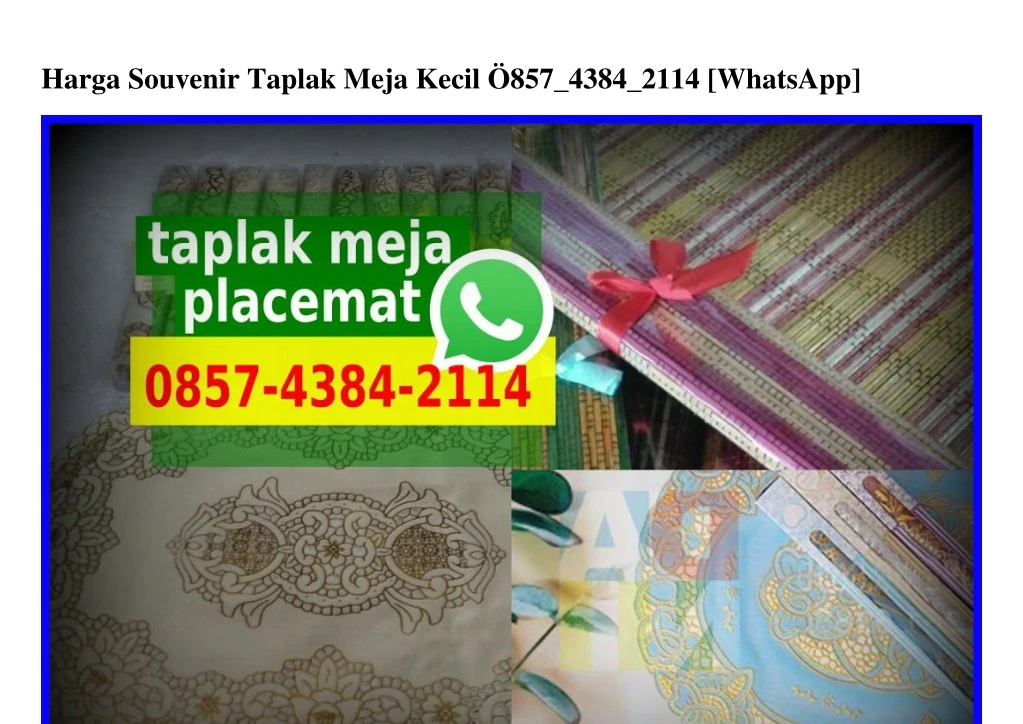 harga souvenir taplak meja kecil 857 4384 2114