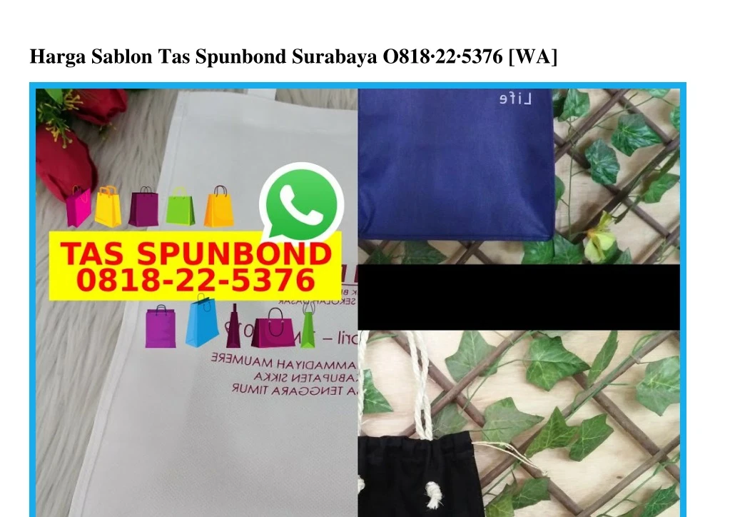 harga sablon tas spunbond surabaya o818 22 5376 wa