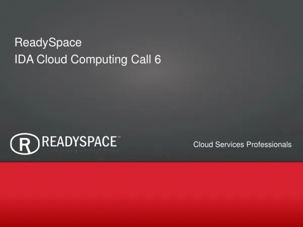 ReadySpace IDA Cloud Computing Call 6