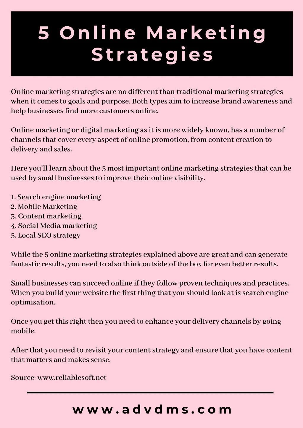 5 online marketing strategies