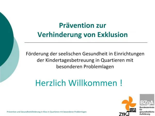 Pr vention und Gesundheitsf rderung in Kitas in Quartieren mit besonderen Problemlagen