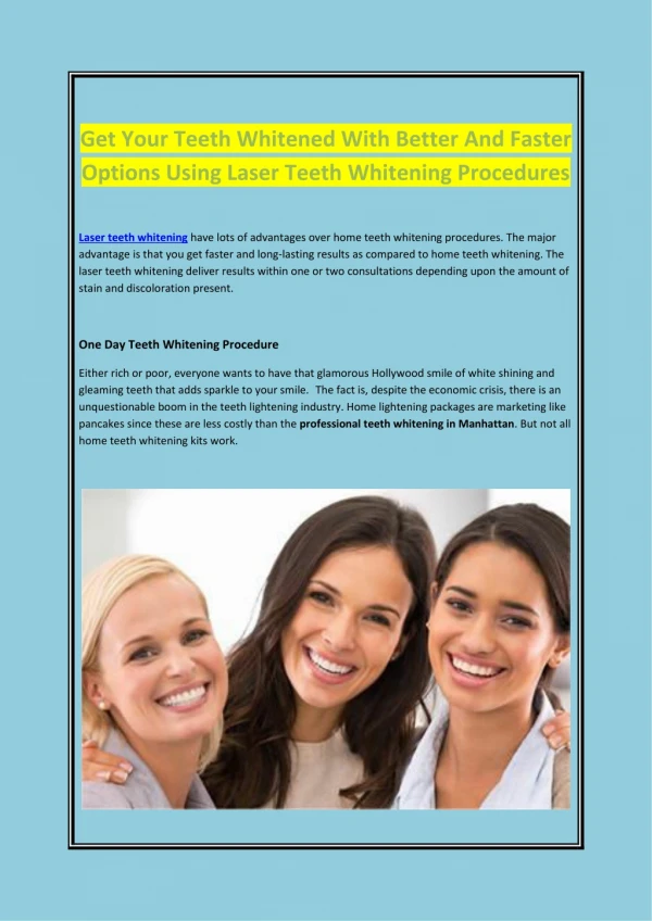get your teeth whitened with better and faster