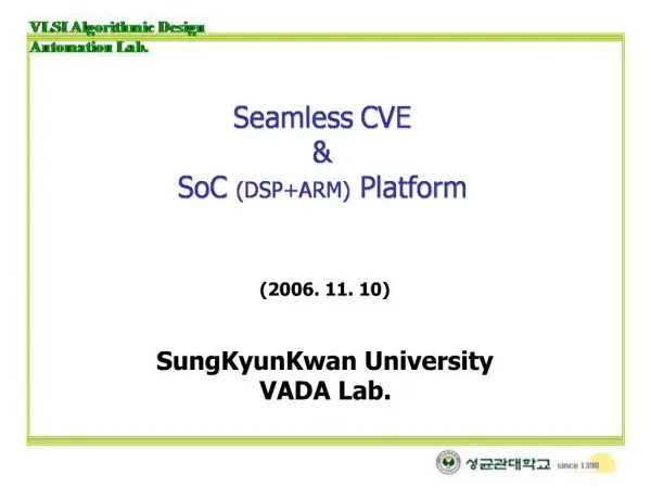 Seamless CVE SoC DSPARM Platform