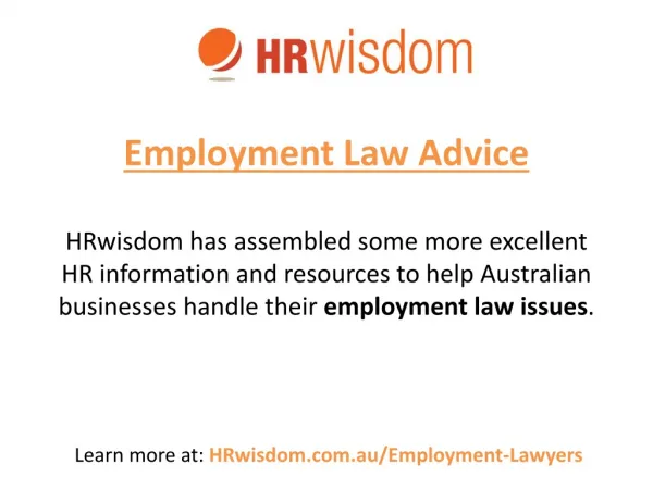 Australian Employment Lawyers & Employment Law Advice