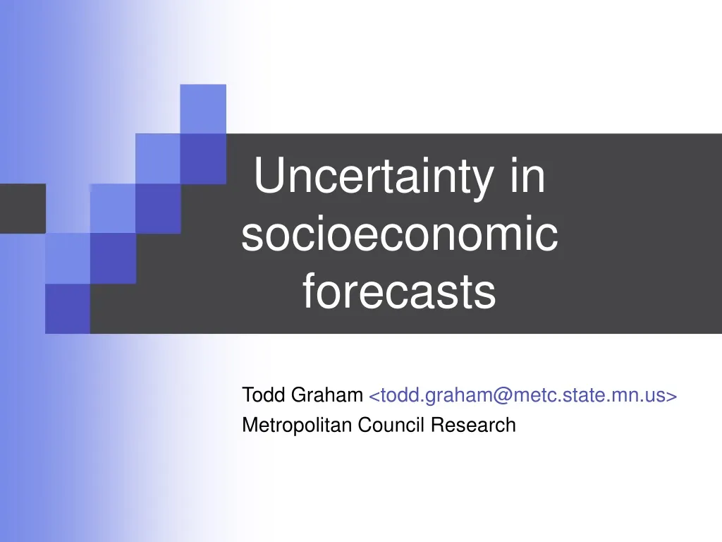 uncertainty in socioeconomic forecasts