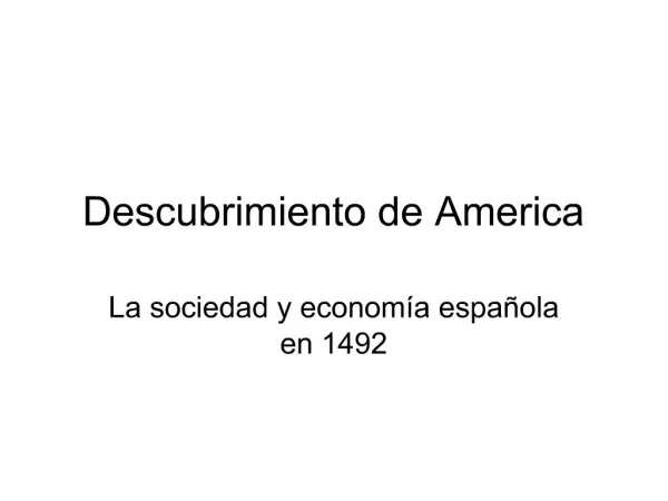 Descubrimiento de America