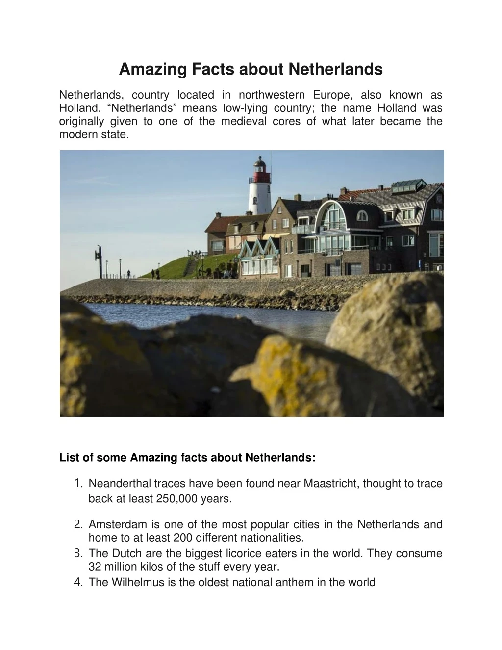 amazing facts about netherlands