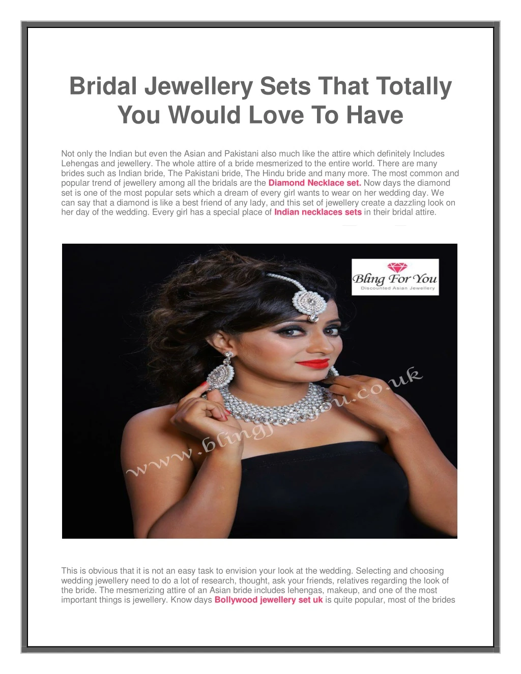 bridal jewellery sets that totally you would love