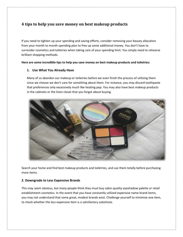 4 tips to help you save money on best makeup products