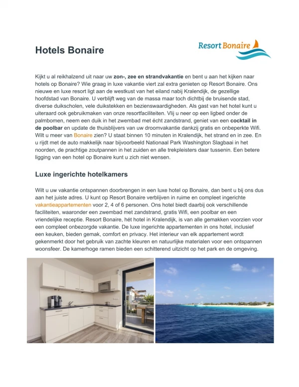 hotels bonaire