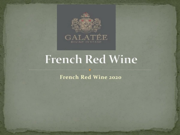 French Red Wine 2020