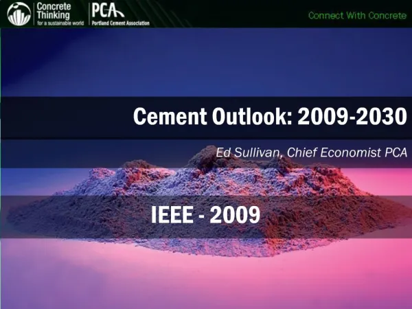 Cement Outlook: 2009-2030