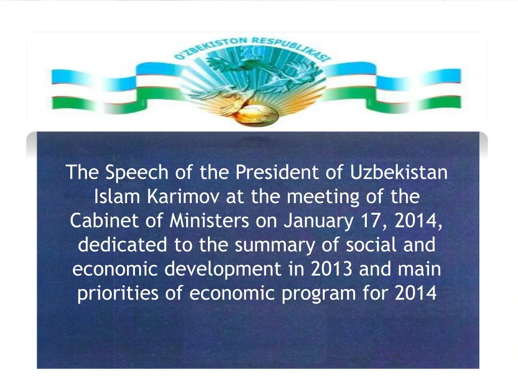 the speech of the president of uzbekistan islam